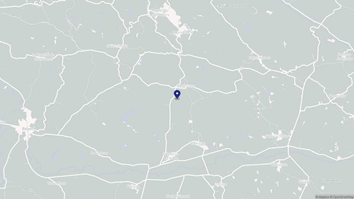 Aperçu cartographique de Pech-Luna, centré sur la commune