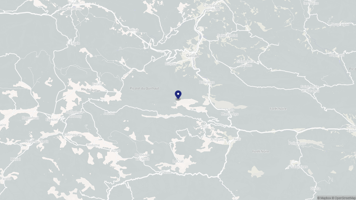 Aperçu cartographique de Quirbajou, centré sur la commune