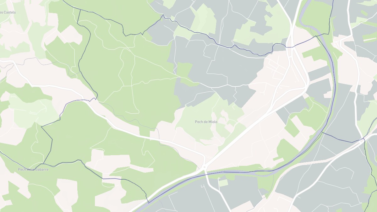 Aperçu cartographique de Rouffiac-d'Aude, centré sur la commune