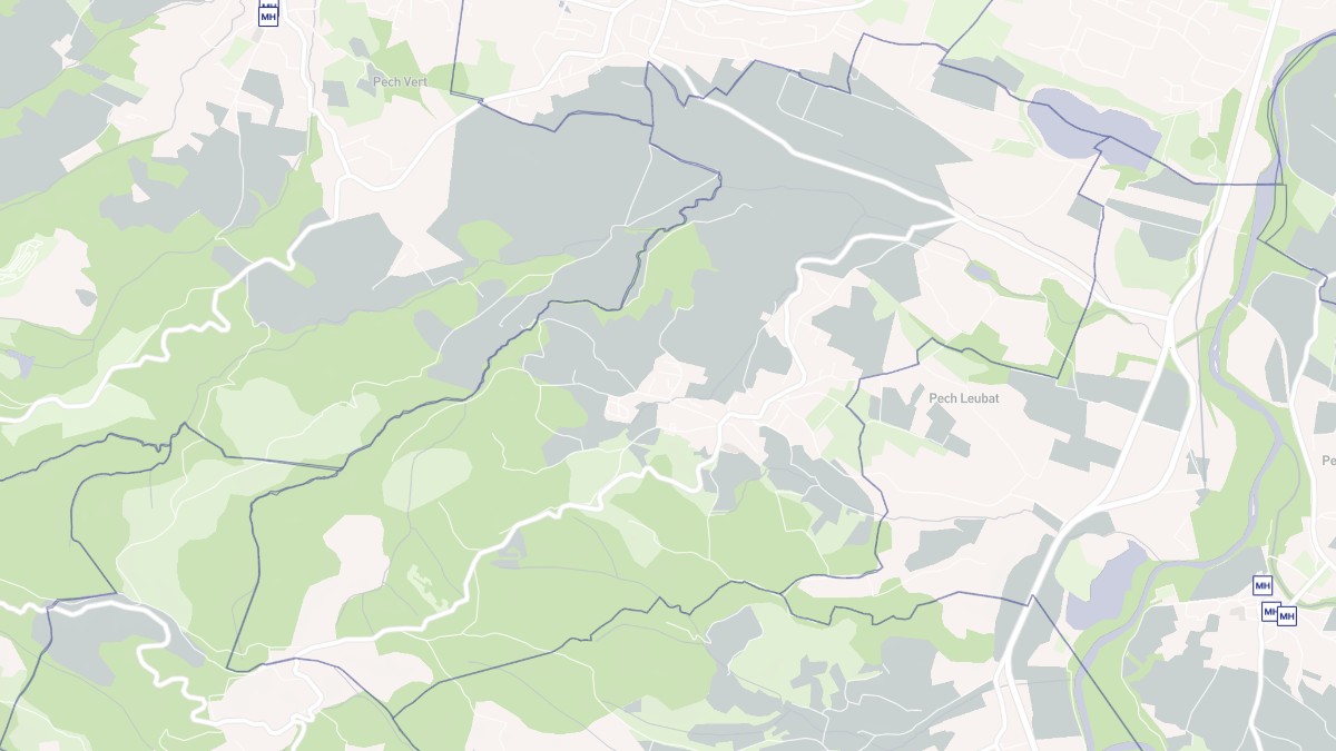 Aperçu cartographique de Roullens, centré sur la commune