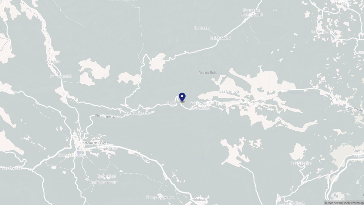 Aperçu cartographique de Saint-Jean-de-Paracol, centré sur la commune