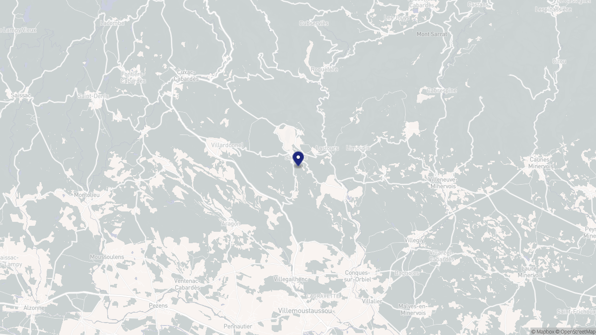 Aperçu cartographique de Salsigne, centré sur la commune
