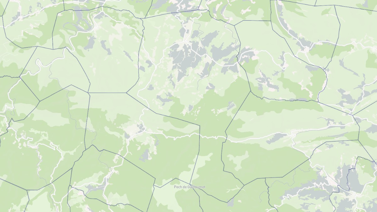Aperçu cartographique de Talairan, centré sur la commune