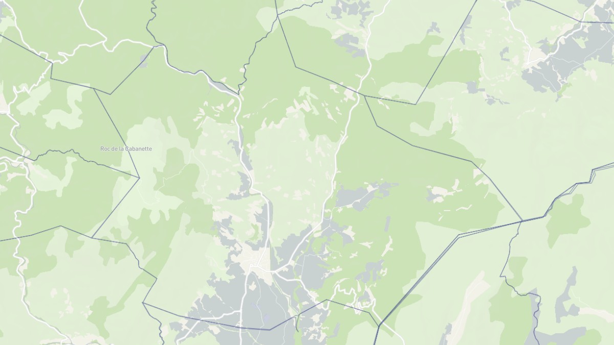 Aperçu cartographique de Tuchan, centré sur la commune
