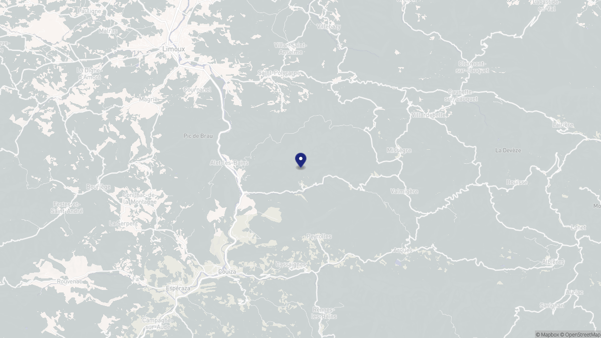 Aperçu cartographique de Véraza, centré sur la commune
