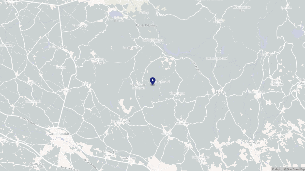Aperçu cartographique de Verdun-en-Lauragais, centré sur la commune