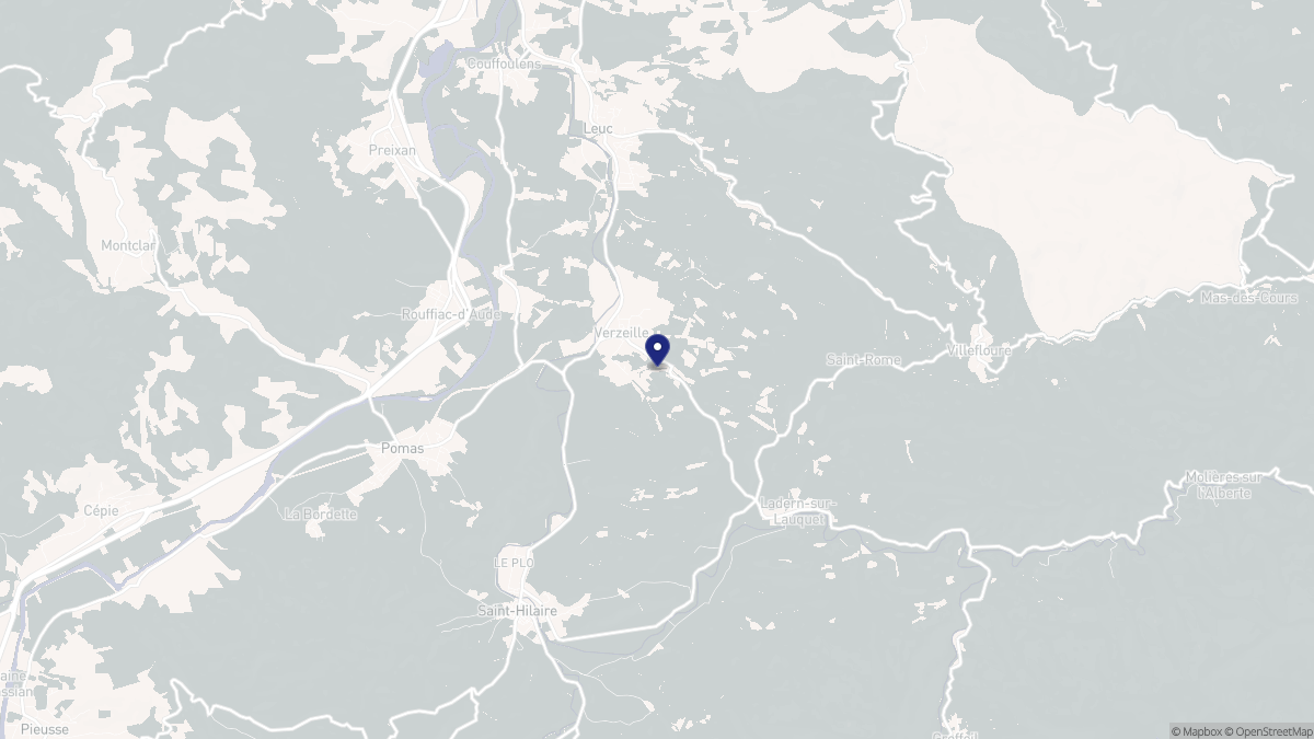 Aperçu cartographique de Verzeille, centré sur la commune
