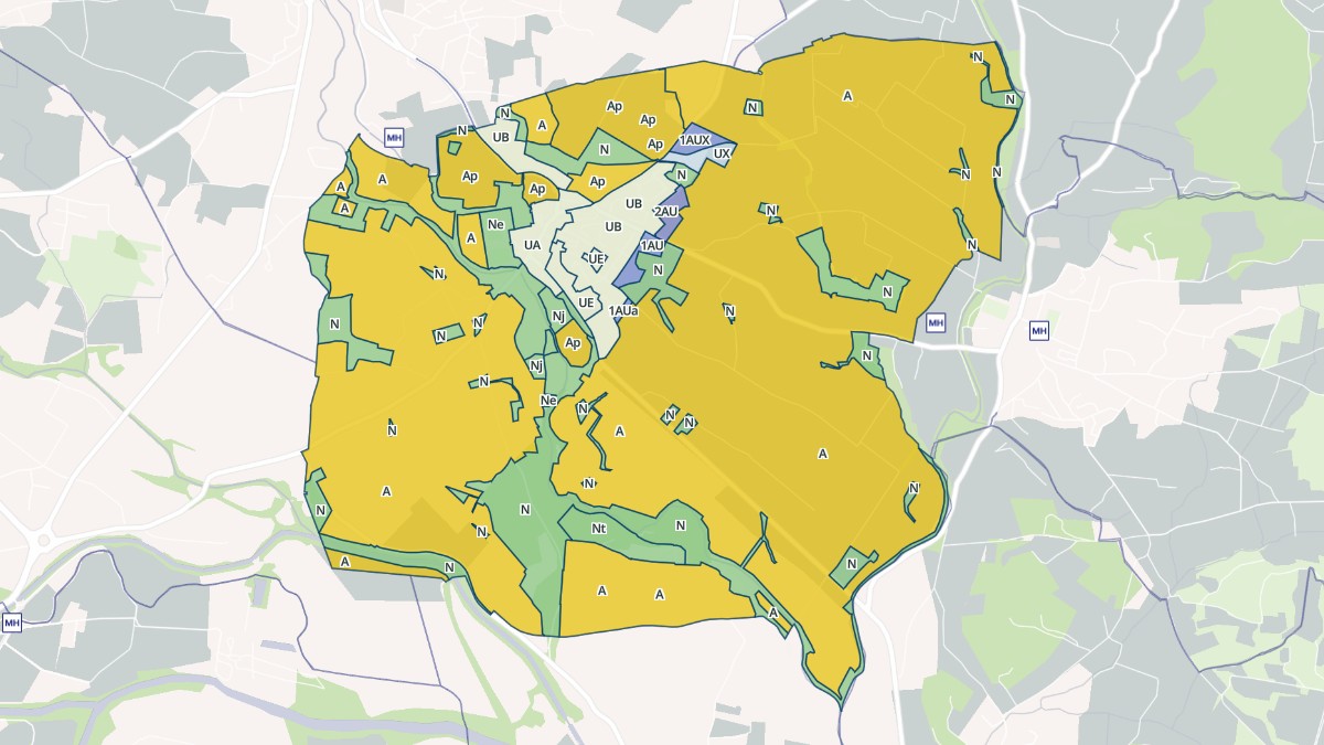 Aperçu cartographique de Villalier, centré sur la commune