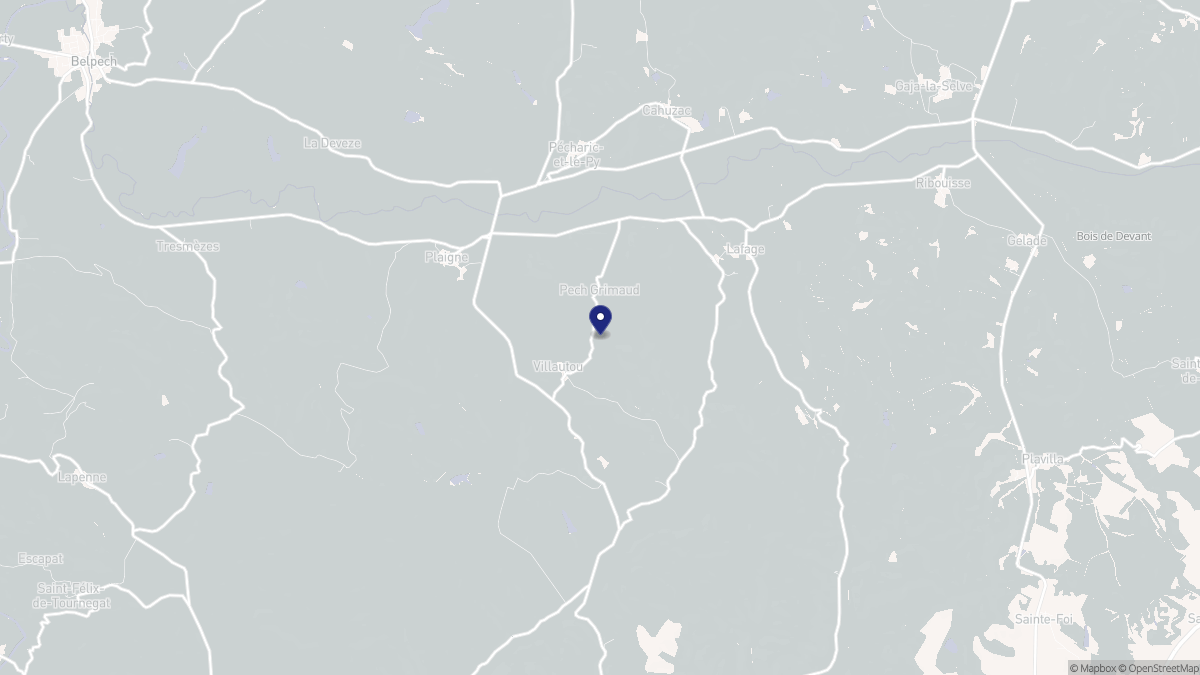 Aperçu cartographique de Villautou, centré sur la commune