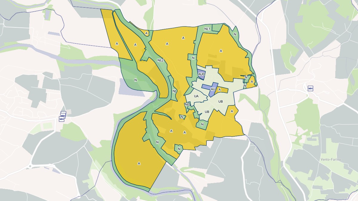 Aperçu cartographique de Villedubert, centré sur la commune