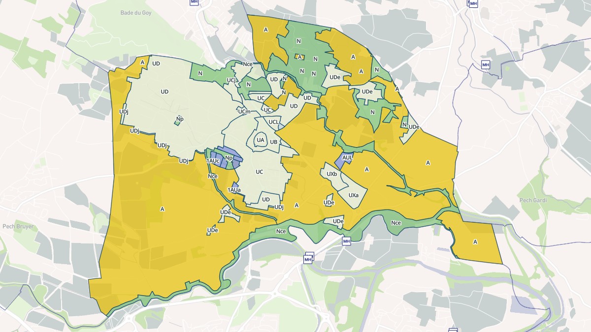 Aperçu cartographique de Villemoustaussou, centré sur la commune