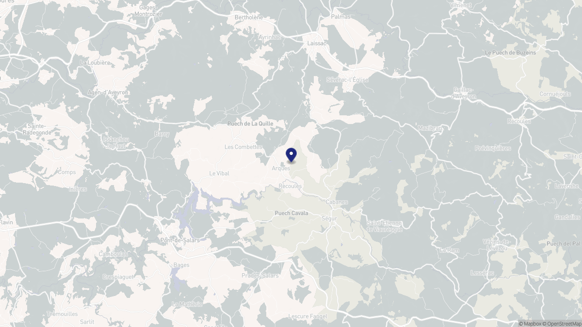 Aperçu cartographique de Arques, centré sur la commune