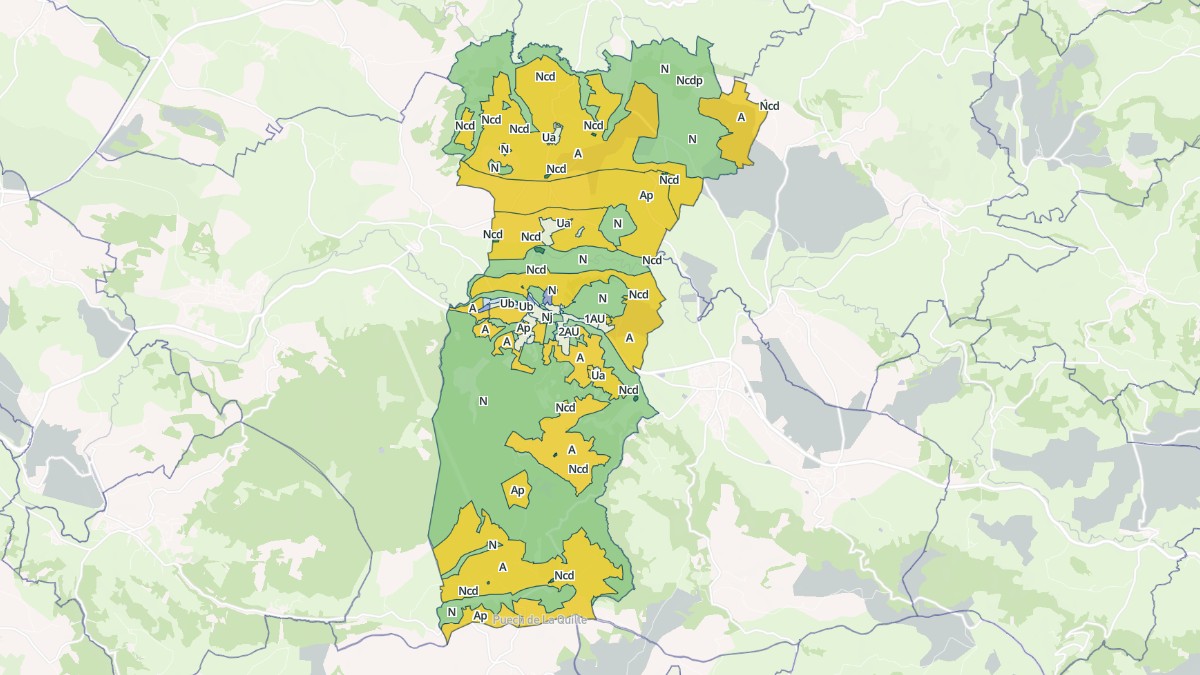 Aperçu cartographique de Bertholène, centré sur la commune