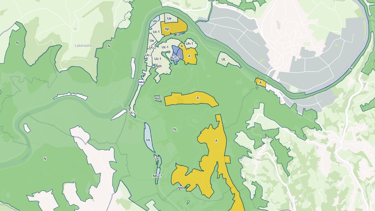 Aperçu cartographique de Boisse-Penchot, centré sur la commune