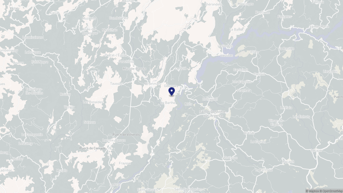 Aperçu cartographique de Brommat, centré sur la commune