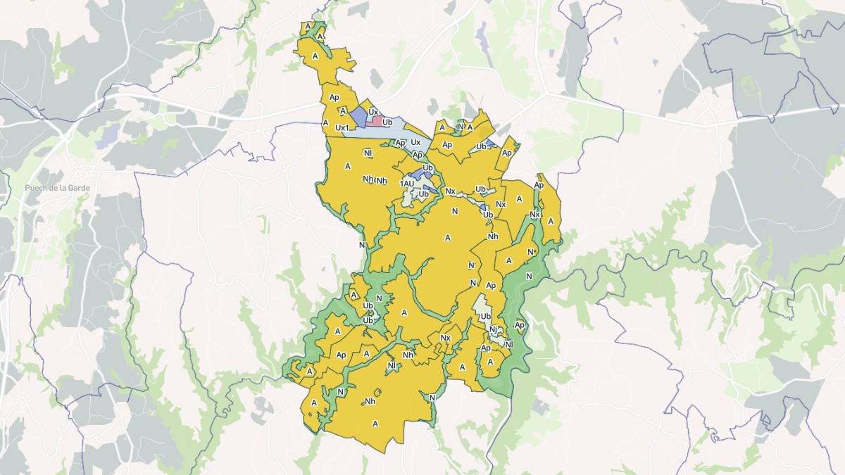 Aperçu cartographique de Calmont, centré sur la commune