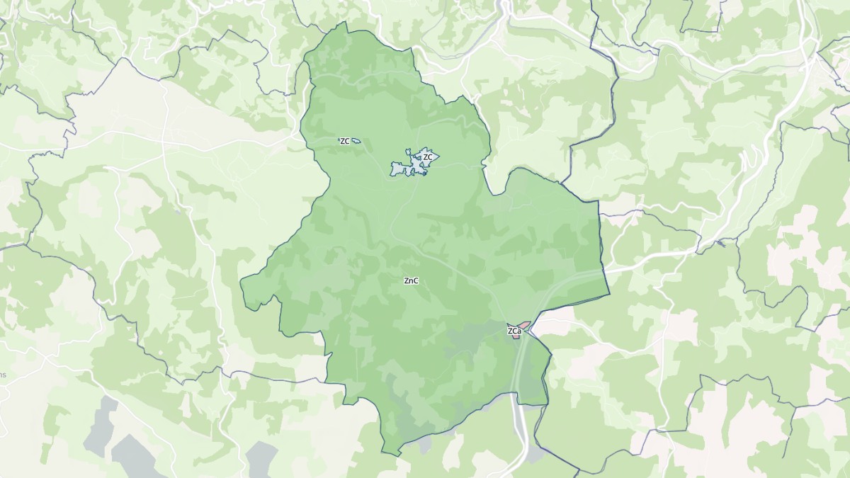 Aperçu cartographique de Campagnac, centré sur la commune