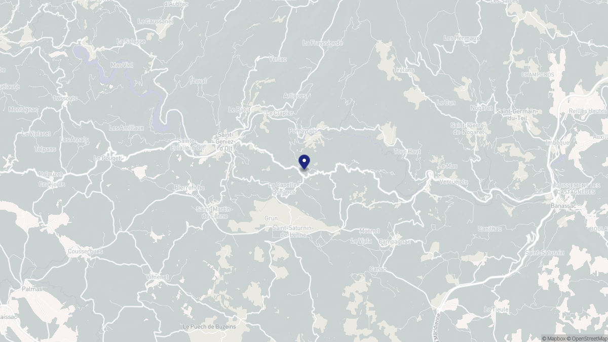 Aperçu cartographique de La Capelle-Bonance, centré sur la commune