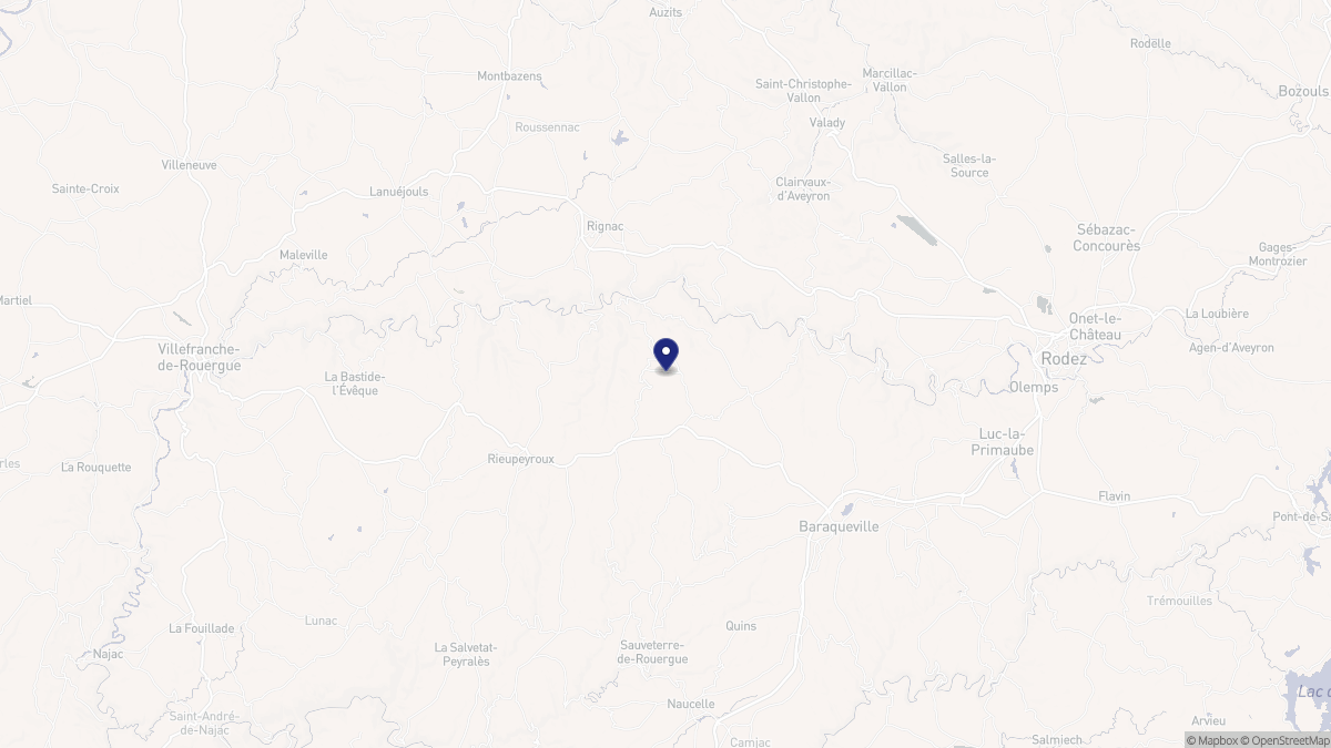 Aperçu cartographique de Colombiès, centré sur la commune