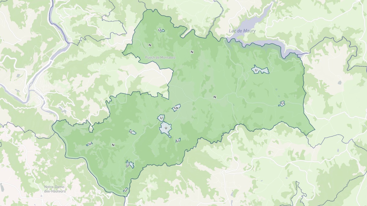 Aperçu cartographique de Florentin-la-Capelle, centré sur la commune