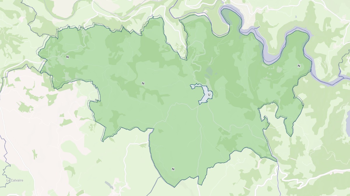 Aperçu cartographique de Lassouts, centré sur la commune