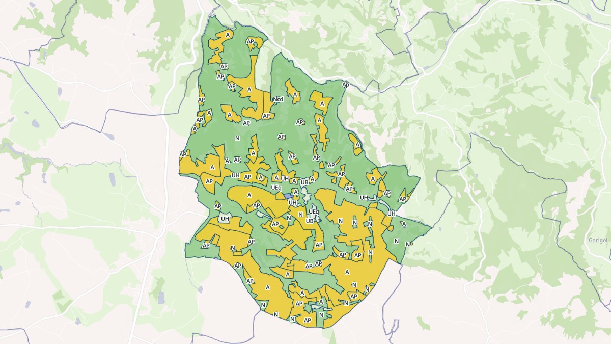 Aperçu cartographique de Lugan, centré sur la commune