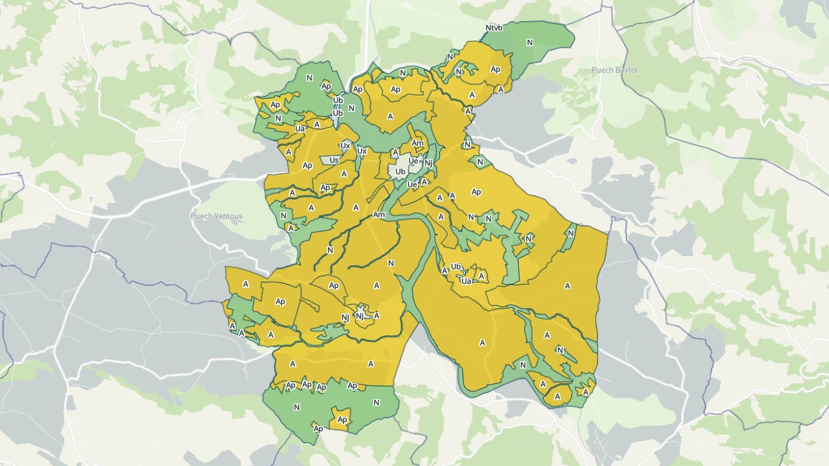 Aperçu cartographique de Montlaur, centré sur la commune