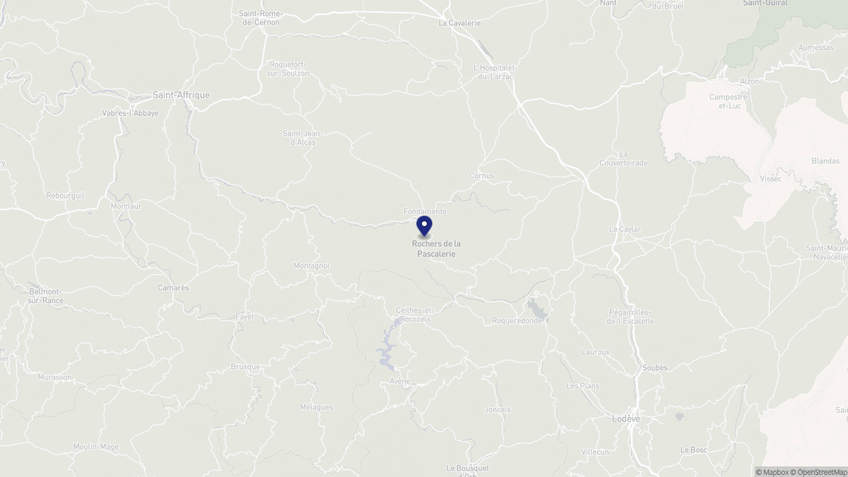 Aperçu cartographique de Fondamente, centré sur la commune