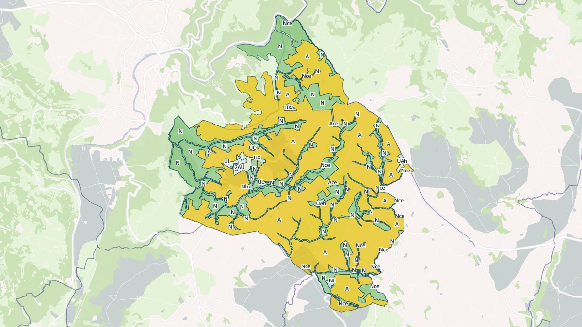 Aperçu cartographique de Morlhon-le-Haut, centré sur la commune