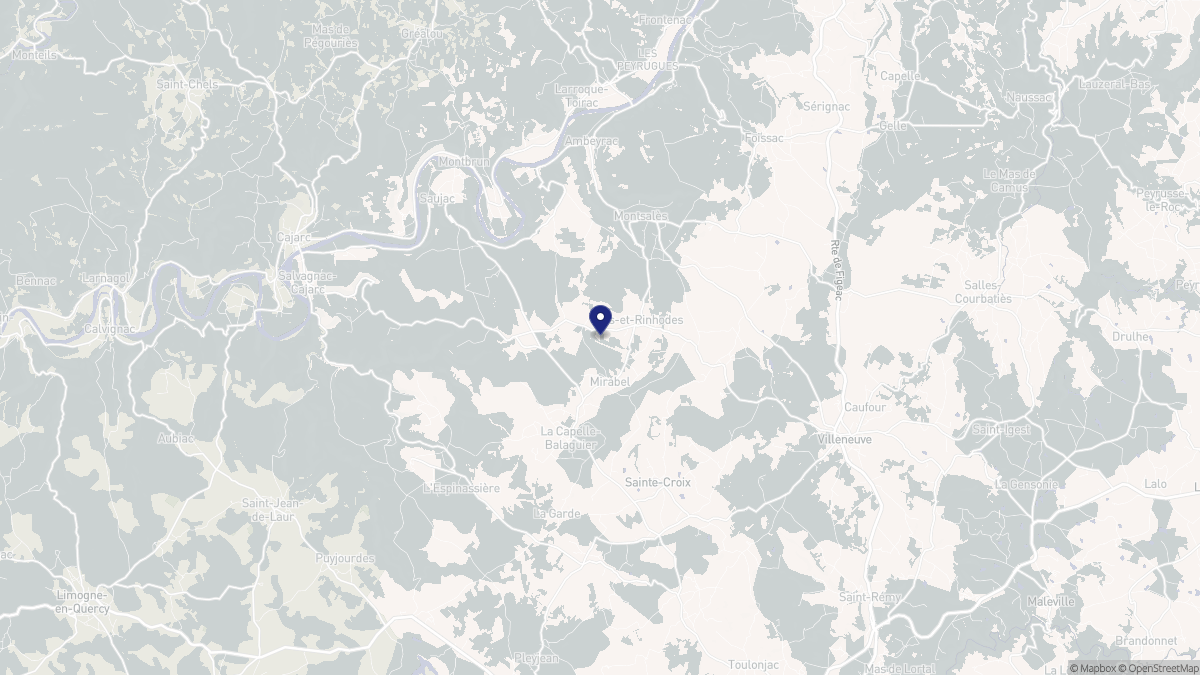 Aperçu cartographique de Ols-et-Rinhodes, centré sur la commune