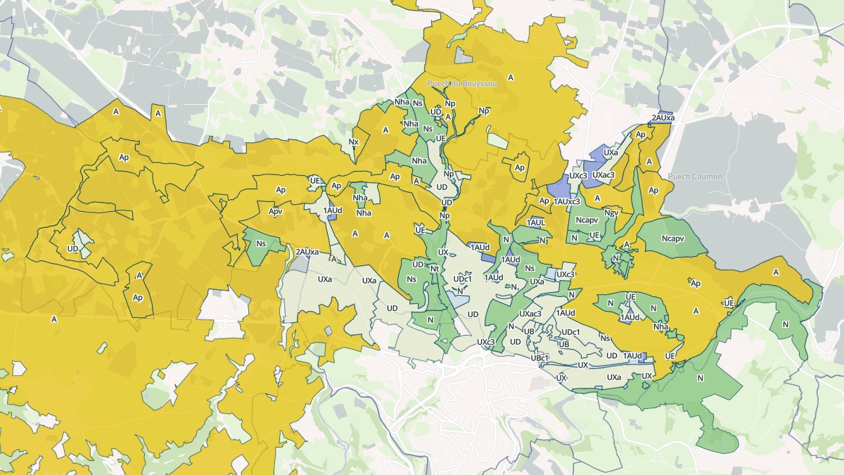 Aperçu cartographique de Onet-le-Château, centré sur la commune