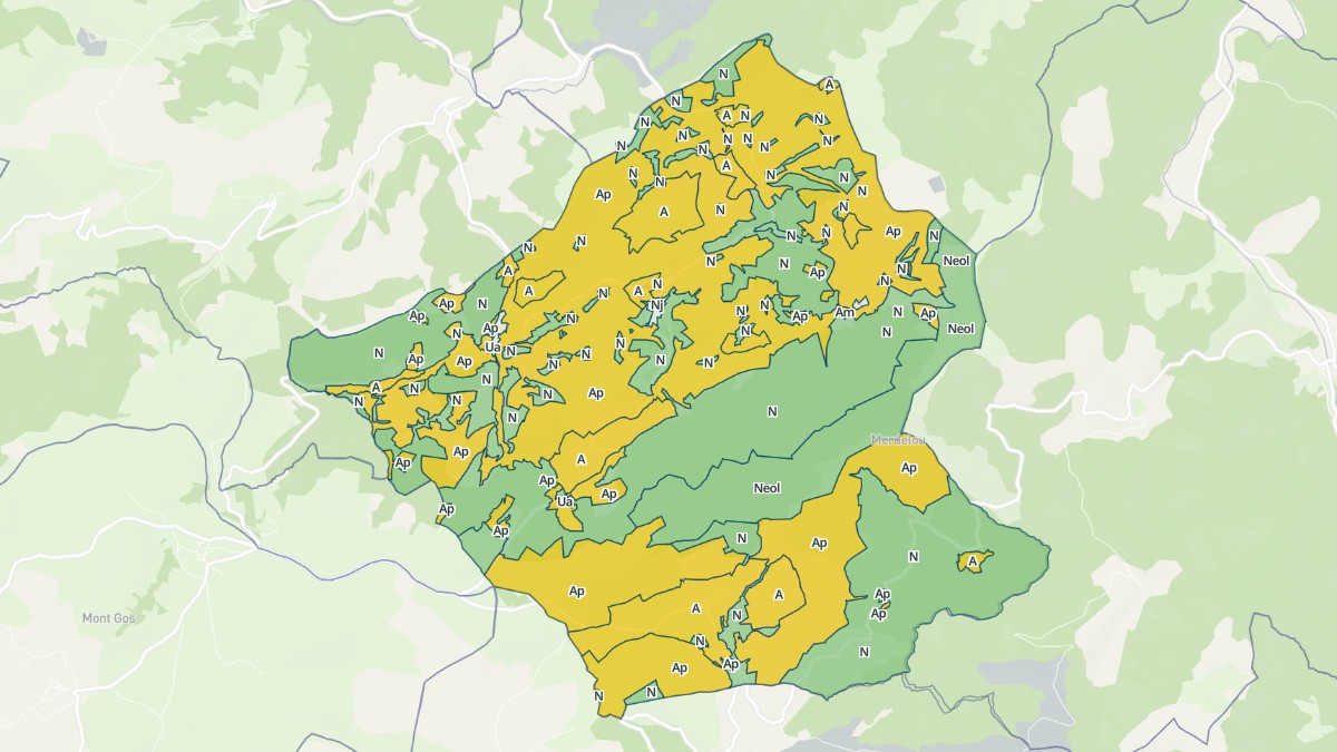 Aperçu cartographique de Peux-et-Couffouleux, centré sur la commune