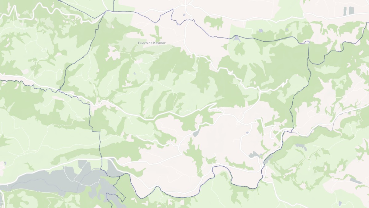 Aperçu cartographique de Pruines, centré sur la commune