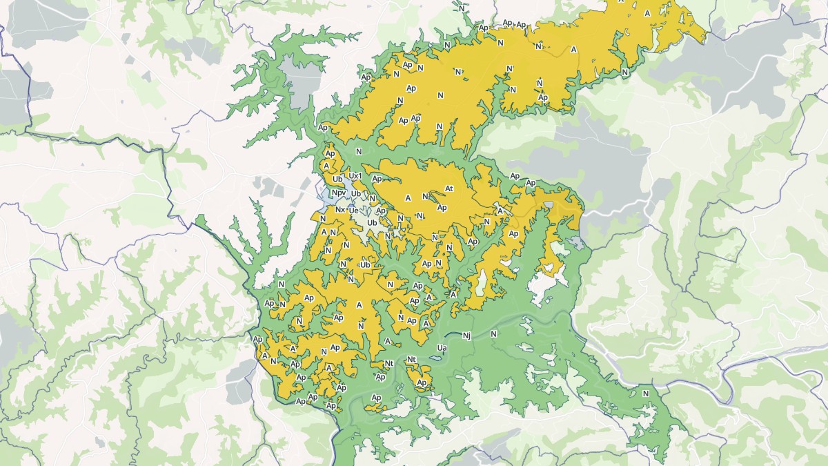 Aperçu cartographique de Réquista, centré sur la commune