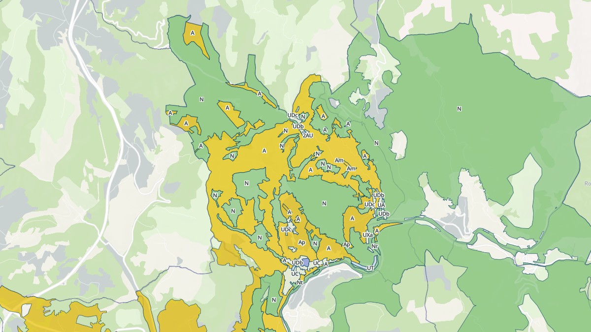 Aperçu cartographique de Rivière-sur-Tarn, centré sur la commune