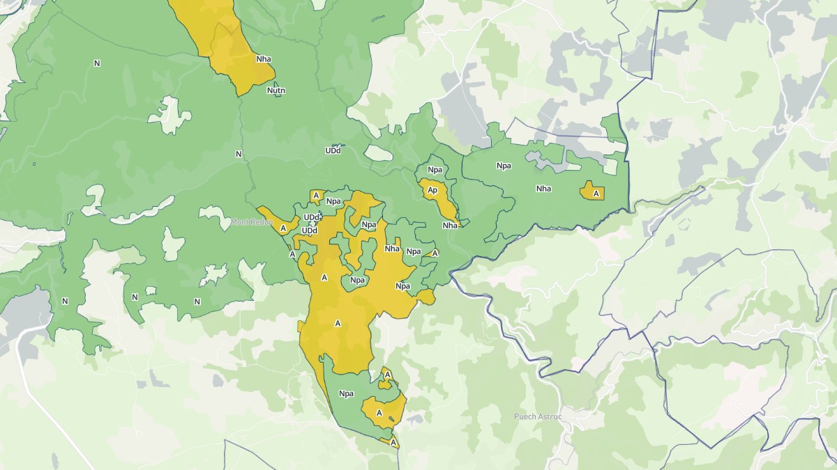 Aperçu cartographique de La Roque-Sainte-Marguerite, centré sur la commune