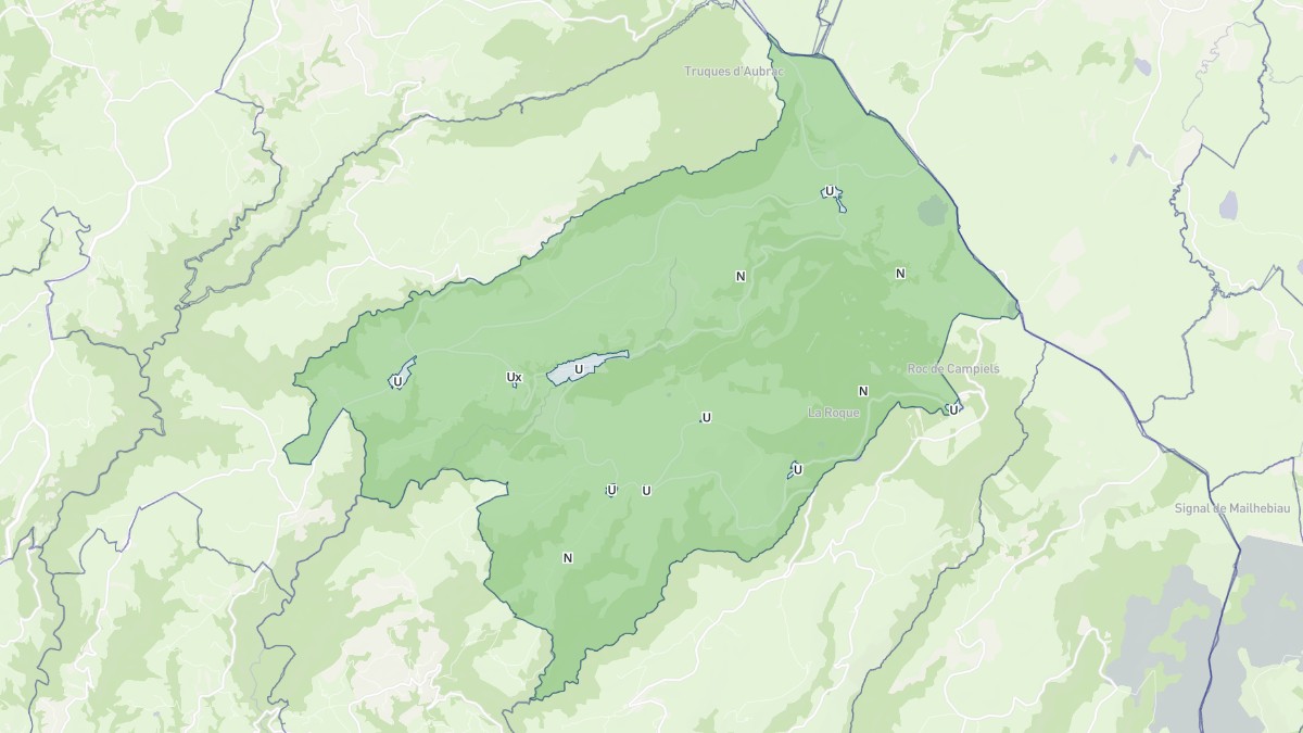 Aperçu cartographique de Saint-Chély-d'Aubrac, centré sur la commune