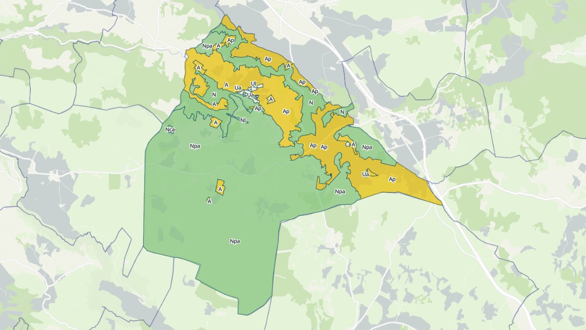 Aperçu cartographique de Sainte-Eulalie-de-Cernon, centré sur la commune