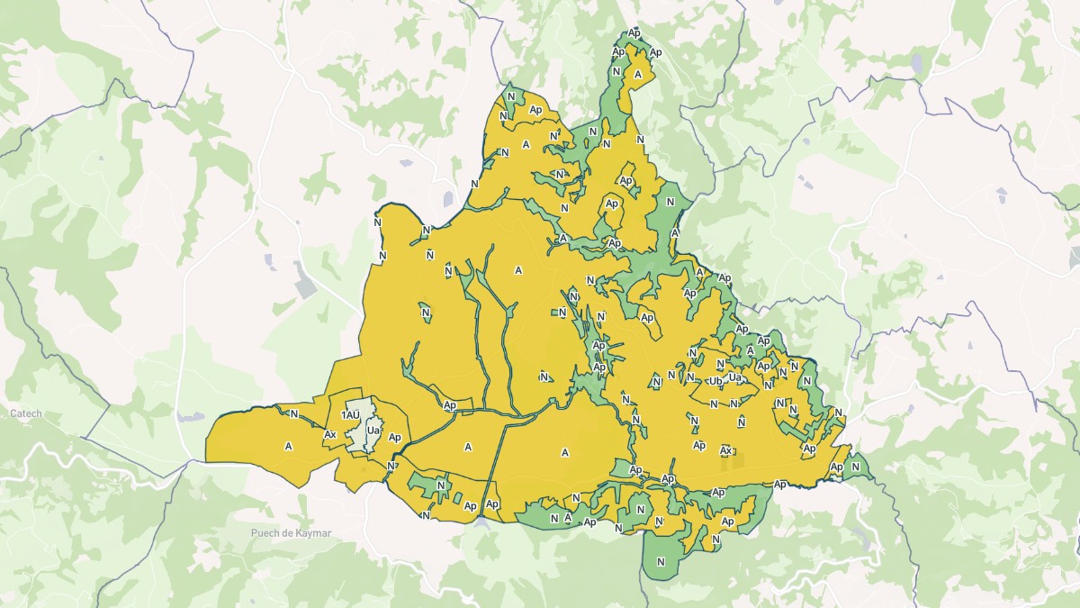 Aperçu cartographique de Saint-Félix-de-Lunel, centré sur la commune