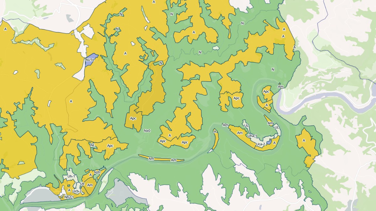 Aperçu cartographique de Saint-Parthem, centré sur la commune