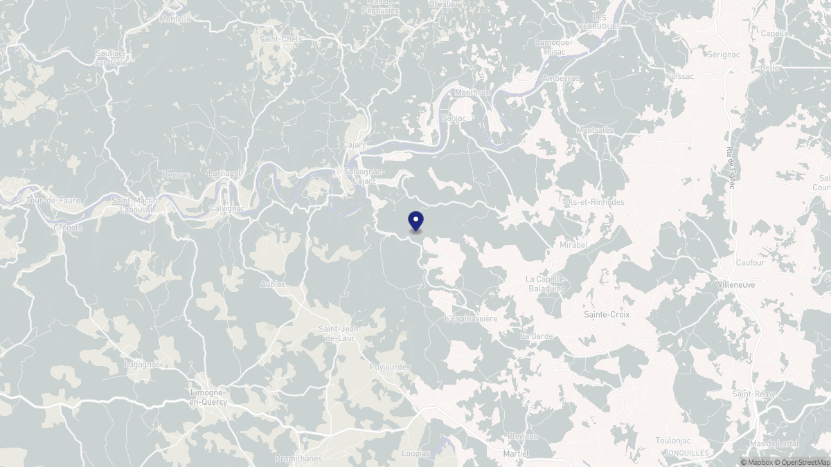 Aperçu cartographique de Salvagnac-Cajarc, centré sur la commune