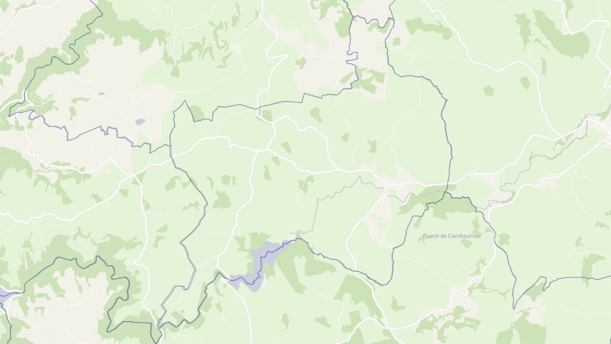 Aperçu cartographique de Soulages-Bonneval, centré sur la commune