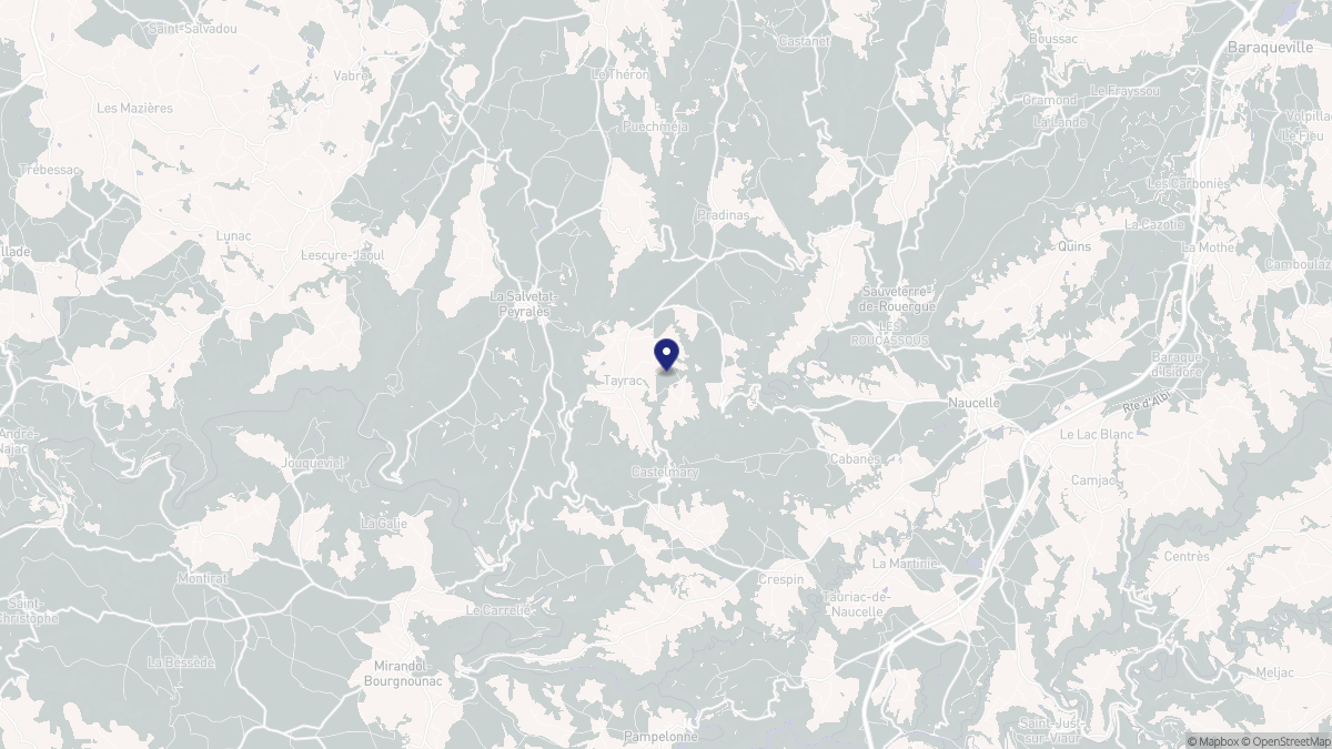 Aperçu cartographique de Tayrac, centré sur la commune