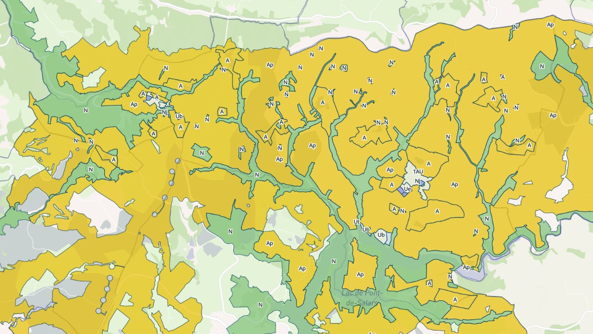 Aperçu cartographique de Le Vibal, centré sur la commune