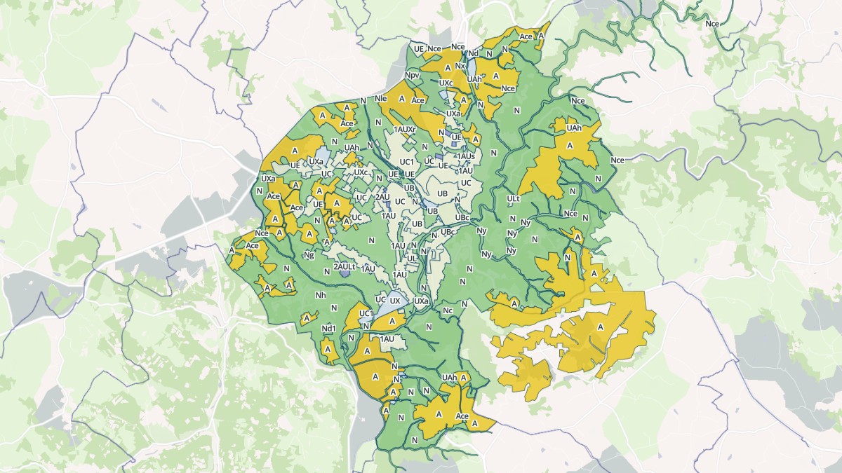 Aperçu cartographique de Villefranche-de-Rouergue, centré sur la commune