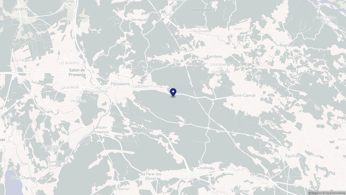 Aperçu cartographique de La Barben, centré sur la commune