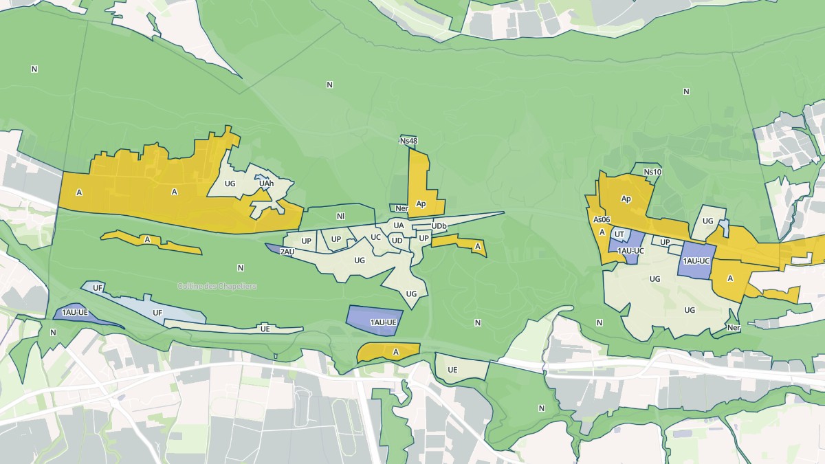 Aperçu cartographique de Châteauneuf-le-Rouge, centré sur la commune