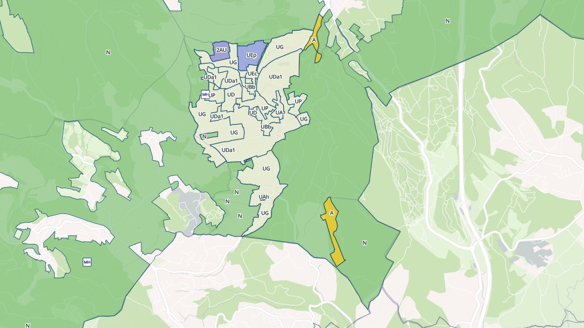 Aperçu cartographique de Gréasque, centré sur la commune