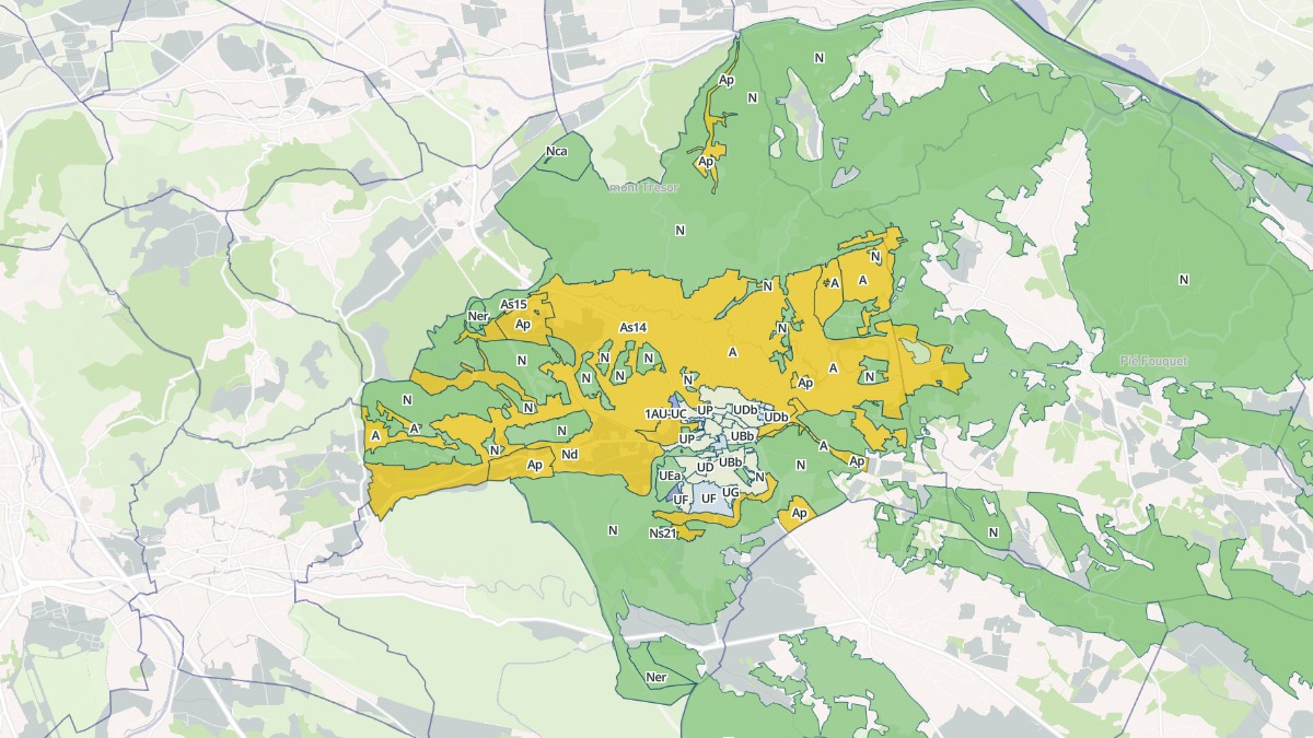 Aperçu cartographique de Lambesc, centré sur la commune