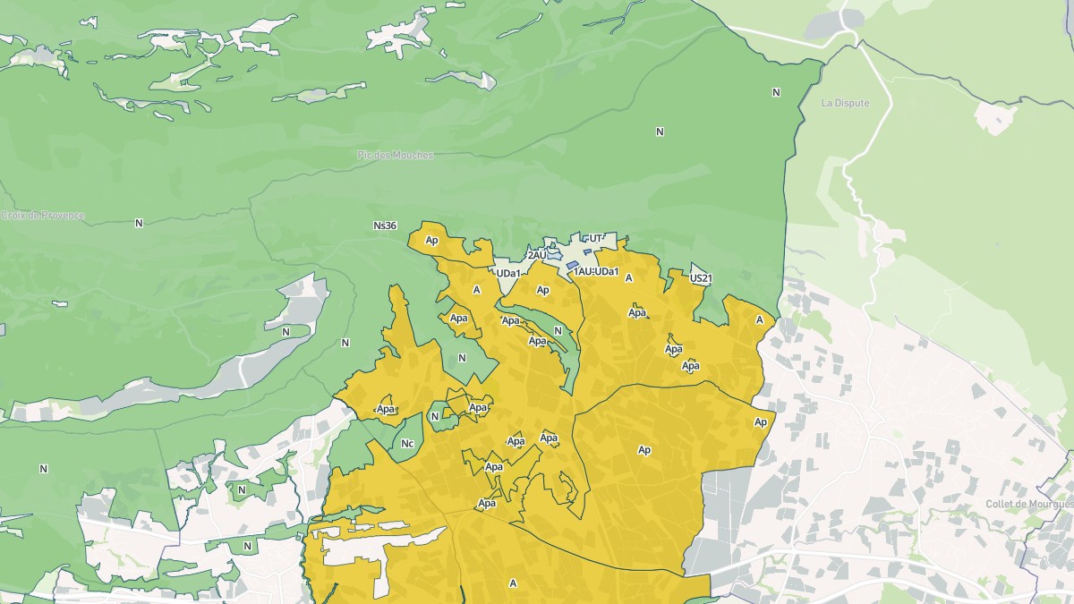 Aperçu cartographique de Puyloubier, centré sur la commune